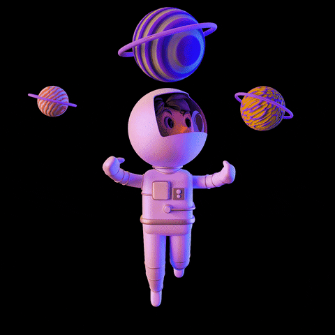astronaut in space gif